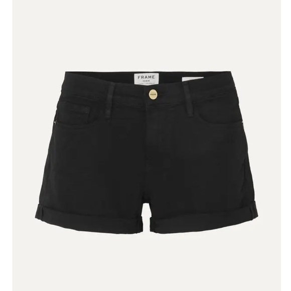 Frame Denim Pants - FRAME Le Cutoff Denim Shorts - Black